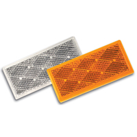 Truck & Auto Reflectors<br>3-1/4" x 1-1/2" Rectangular<br>w/Stick-On Tape Backer