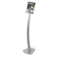 Contemporary Sign Stand<br>8-1/2" x 11"<br>Silver
