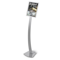 Contemporary Sign Stand<br>11" x 17"<br>Silver