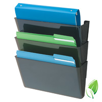 Sustainable DocuPocket® Letter<br>Black-3 pocket<br>50% Recycled Content