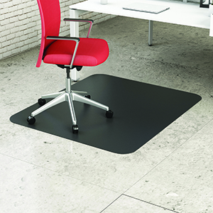 Black Mat<br>36" x 48" Rectangle-Hard Floor